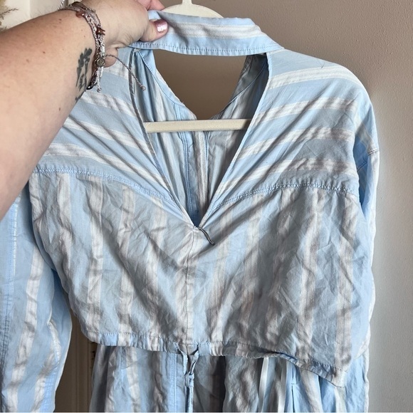 MOUSSY PENELOPE STRIPED‎ BUTTON UP DRESS maxi SIZE Small - Picture 13 of 16